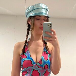 Sparkl Fairy Couture 🧚‍♀️ Blue Metallic Hat